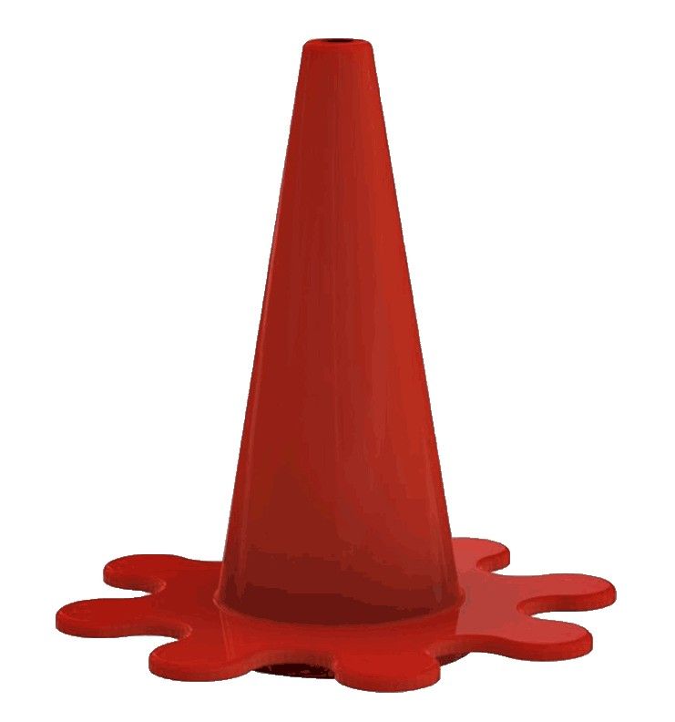 Traffic Cone Orange Petal Base Available With Reflective Collar — Payton Civil Products in Wilsonton, QLD