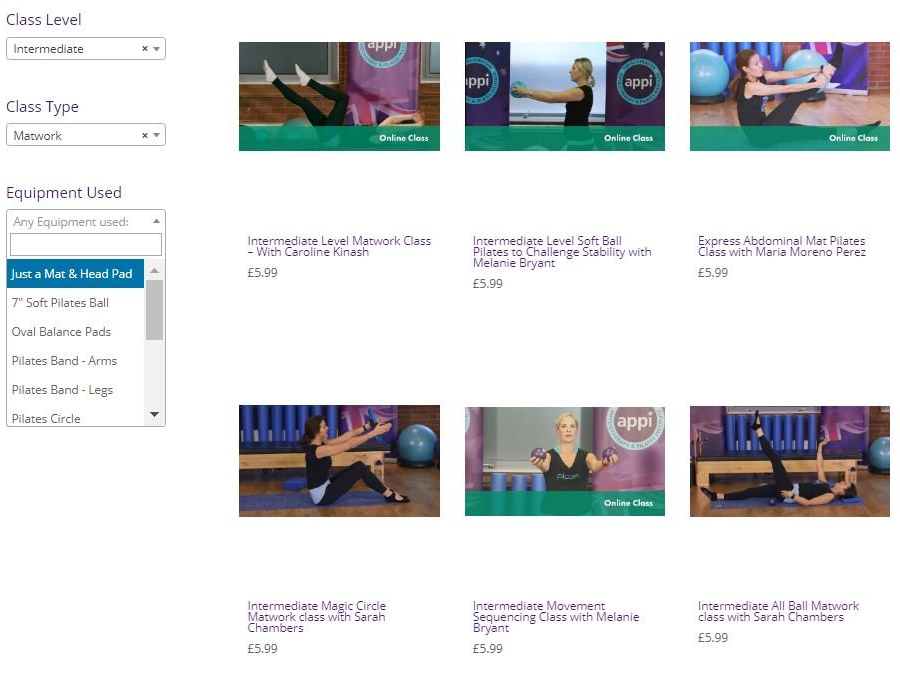 Streamed online classes