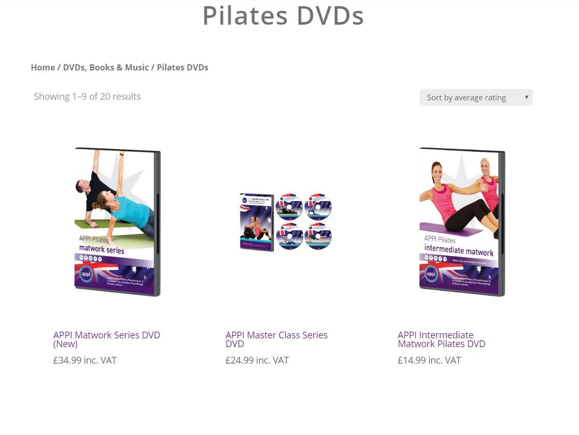 Pilates classes available on DVD