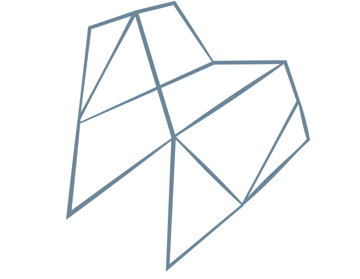 A drawing of a geometric shape on a white background.