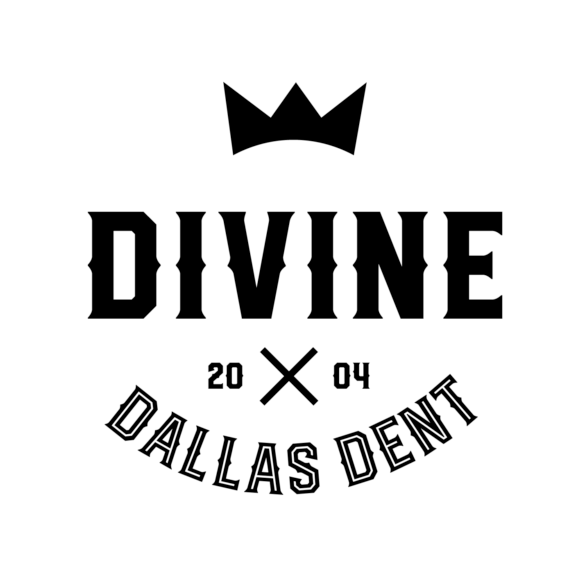 Logo for Divine Dallas Dent, featuring a crown,