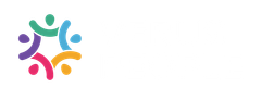 A colorful logo of a group of people standing in a circle.