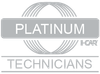 A logo that says platinum technicians on it