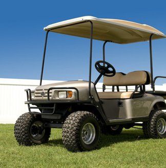 Golf Cart Car On Grass Field