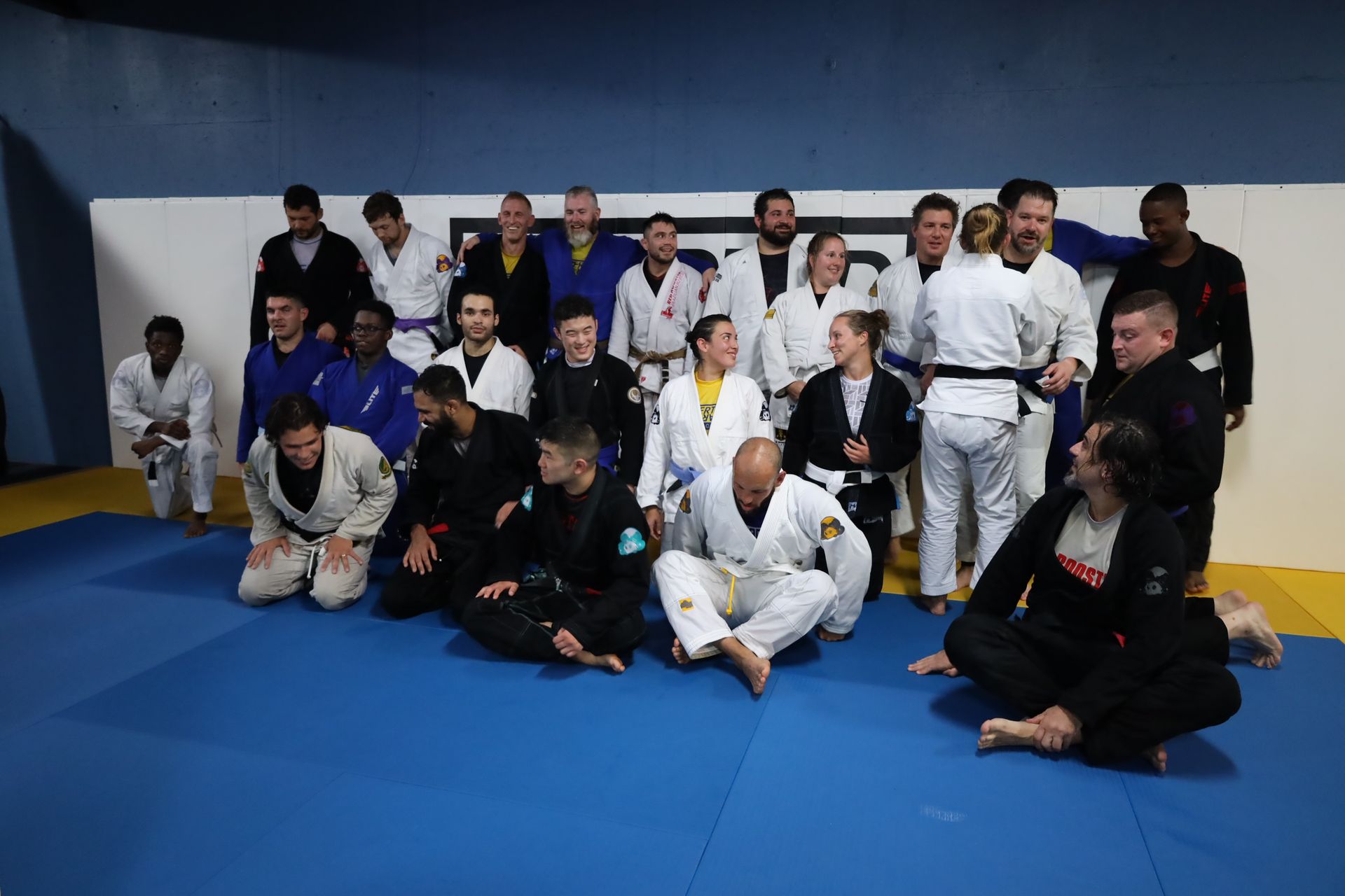 Adult practicing Brazilian Jiu-Jitsu at Inverted Gear Academy in Bethlehem to reduce stress after work.
