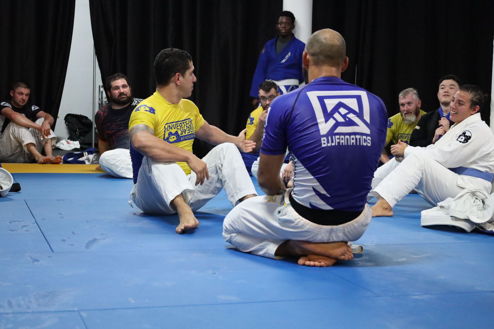 Brazilian Jiu Jitsu student practicing disciplined technique at Inverted Gear Academy in Bethlehem PA to improve progress.