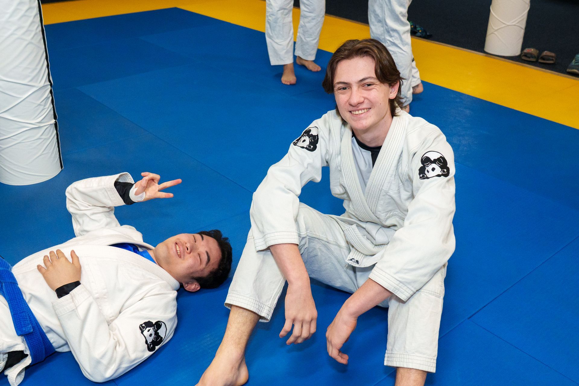 Adults training Brazilian Jiu-Jitsu at Inverted Gear Academy in Bethlehem, PA, building fitness.