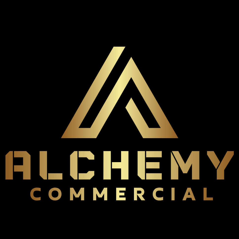 Gold Alchemy Commercial logo on black background.
