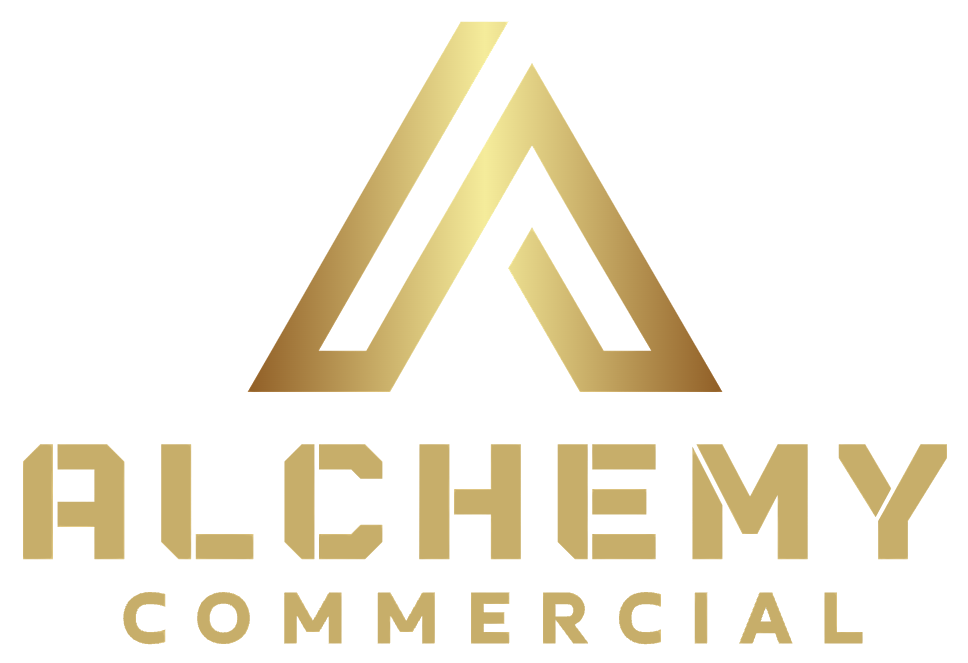 Gold Alchemy Commercial logo on black background.