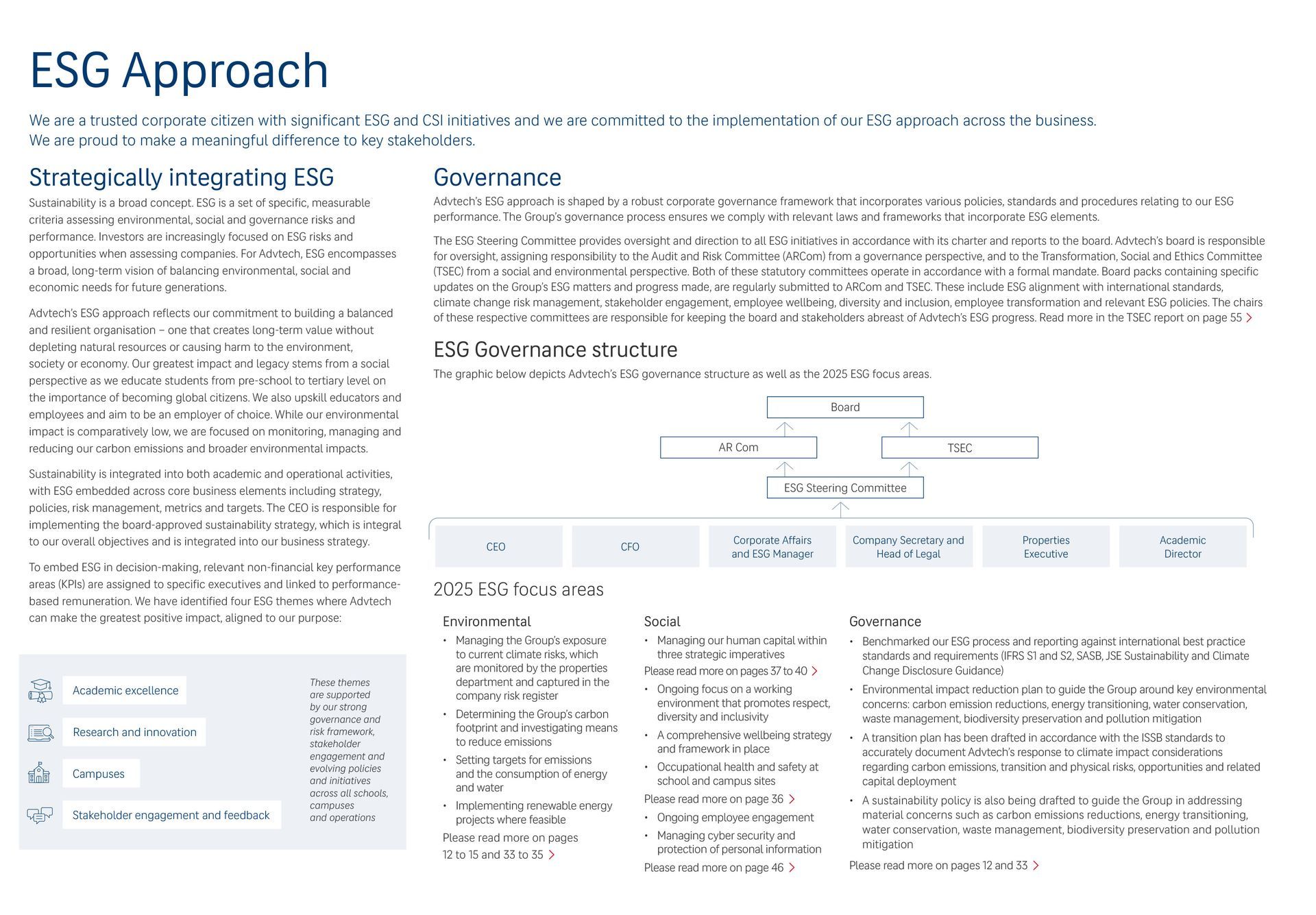 A brochure titled our sustainability approach is displayed on a white background.