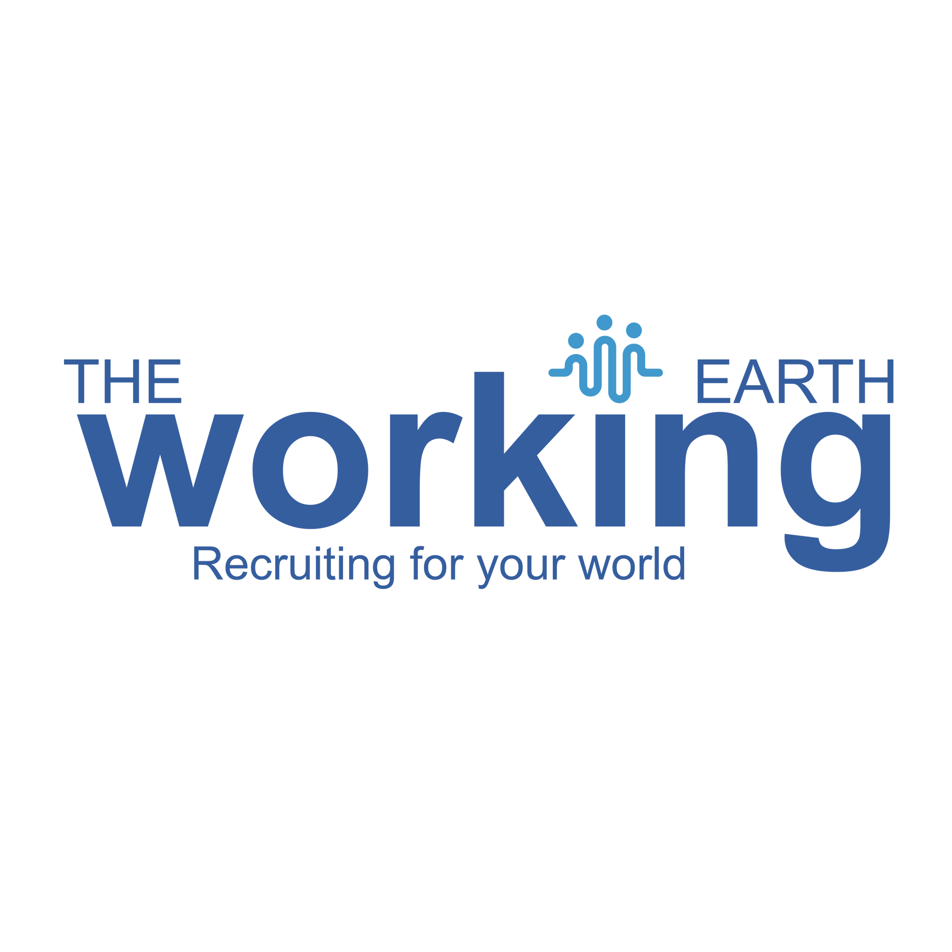The logo for the working earth recruiting for your world.