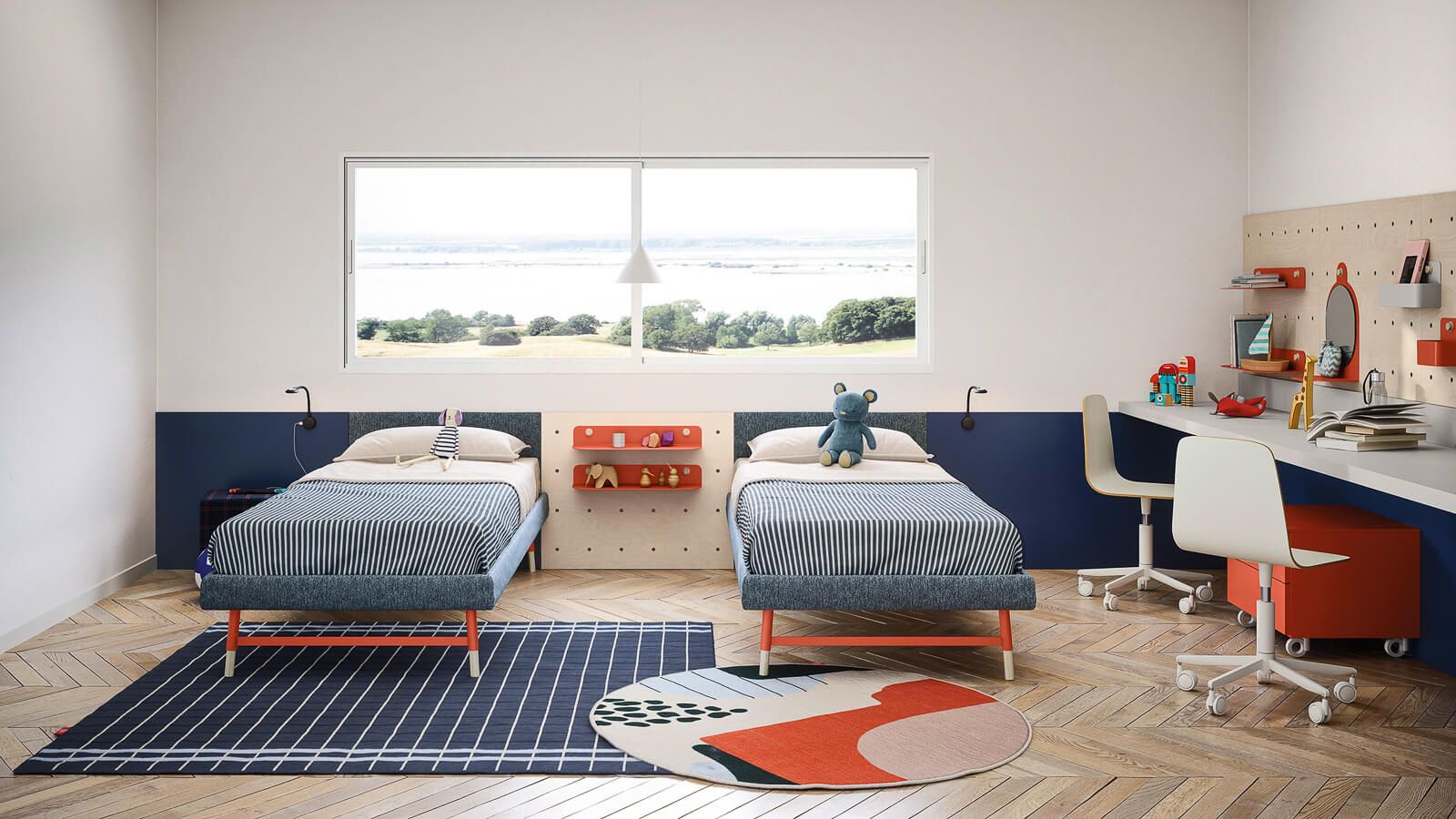 cameretta con due letti