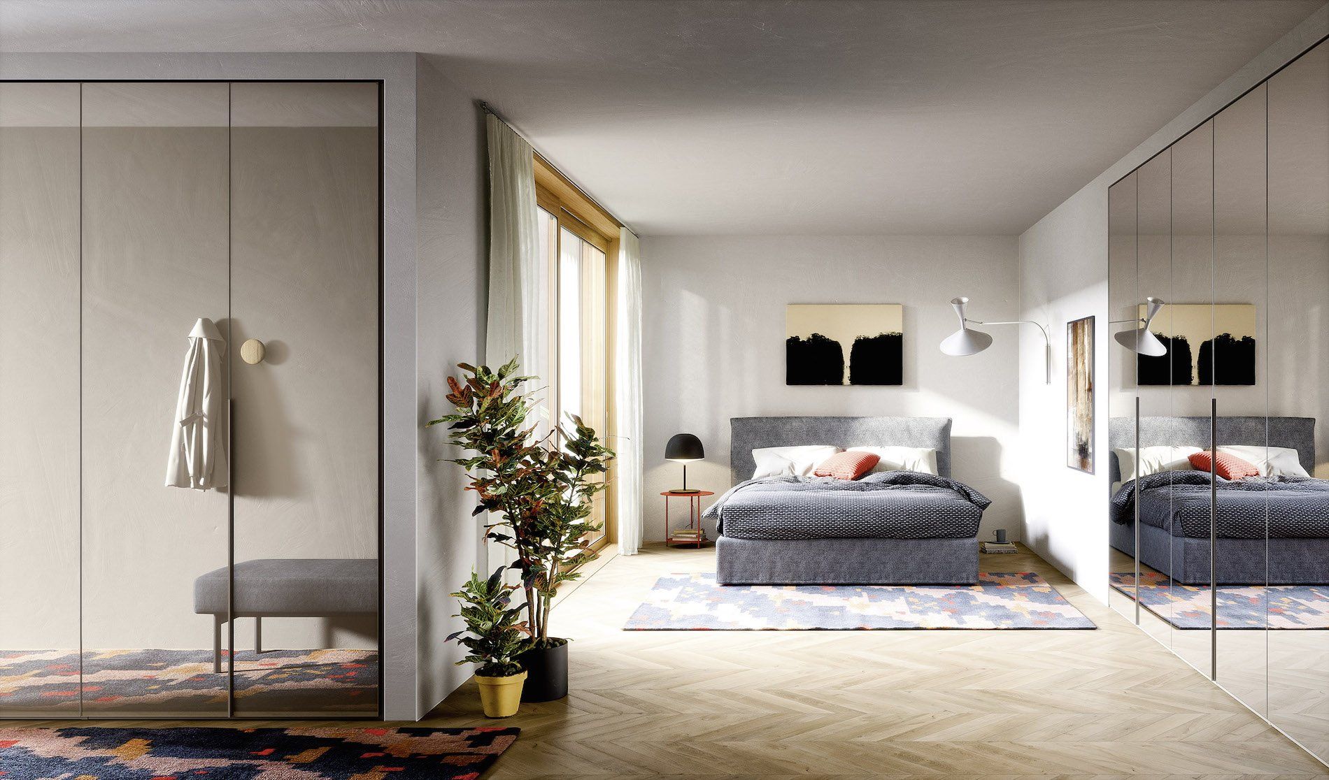 camera da letto luminosa