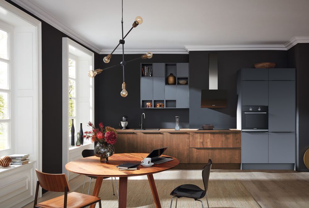 cucina con tavolo rotondo