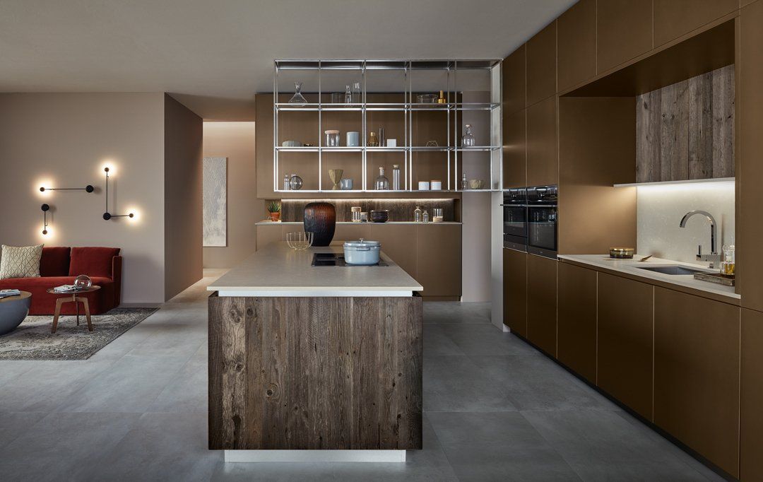 Cucine moderne a Milano: legno massello