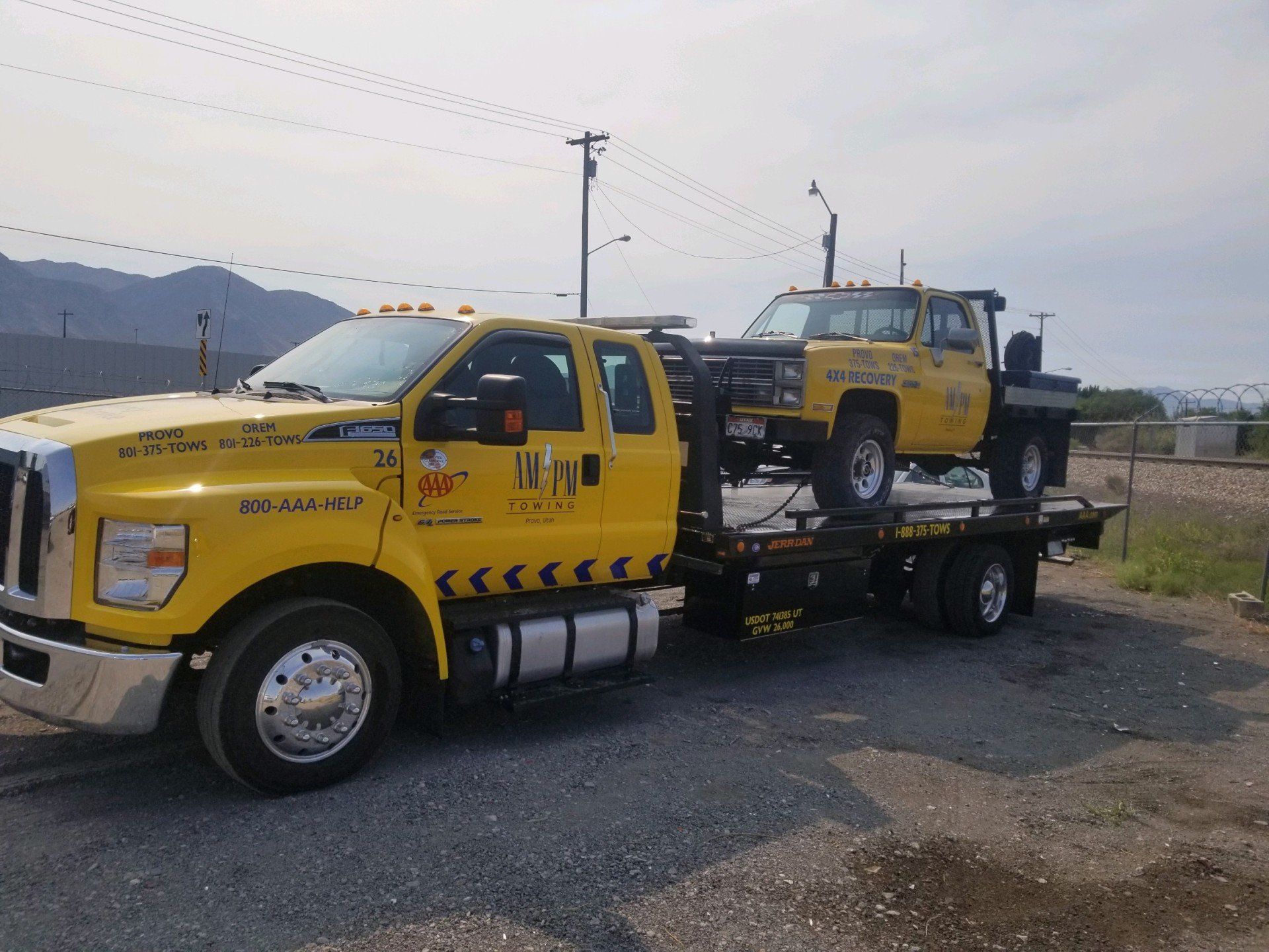 Man Working In Towing Service On The Road — Provo, UT — Am Pm Towing