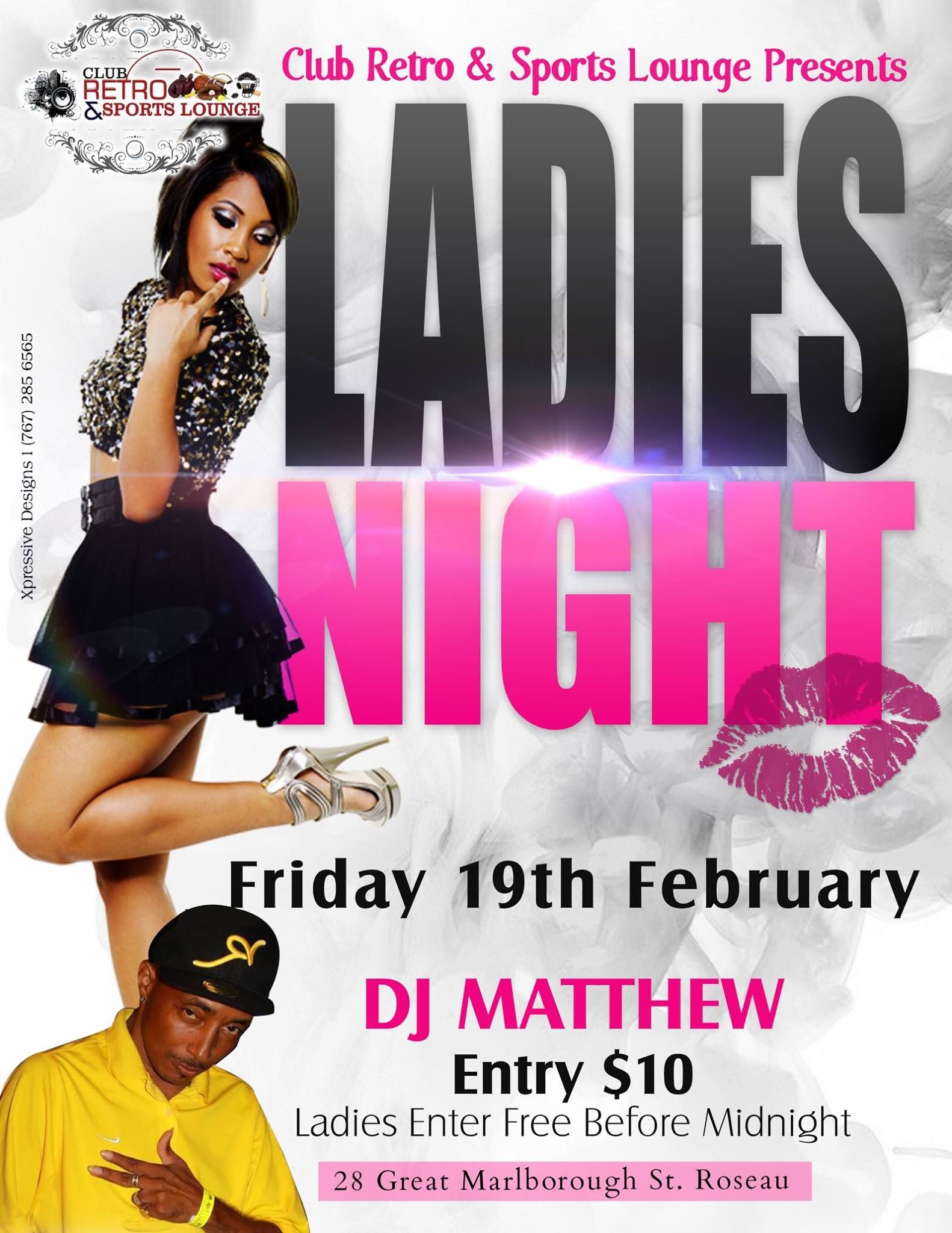 Club Retro & Sports Lounge presents Ladies Night, Friday 19th February, DJ Matthew, entry $10.