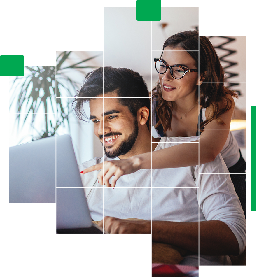 Happy Couple Watching Educational Videos on Laptop