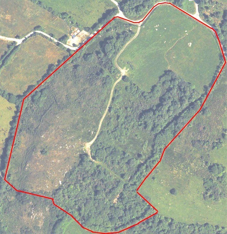 Boundary of land for sale, Ballybofey, County Donegal