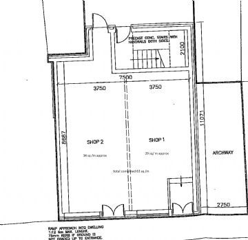 Floorplan of retail units for let Monaghan