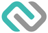 Teal and gray intertwined, rounded-square logo.