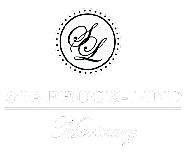 Starbuck-Lind Mortuary logo, featuring initials 