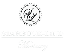 Starbuck-Lind Mortuary logo, featuring initials 