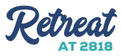 "Retreat AT 2818" in teal and blue script.