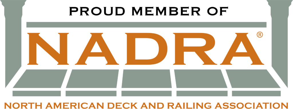 A logo for the north american deck and railing association
