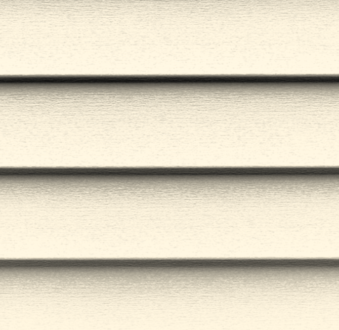 A close up of a white vinyl siding texture.