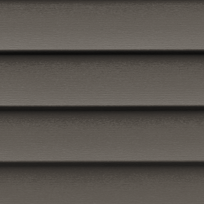 A close up of a gray siding on a house.