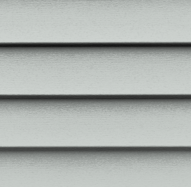 A close up of a gray vinyl siding on a house.
