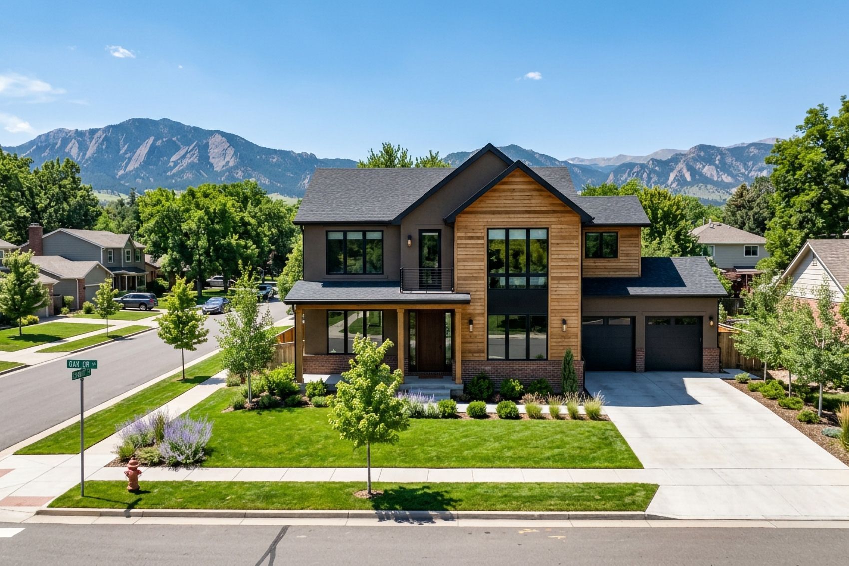 Professional installers leveling double hung windows during installation in Colorado mountain home