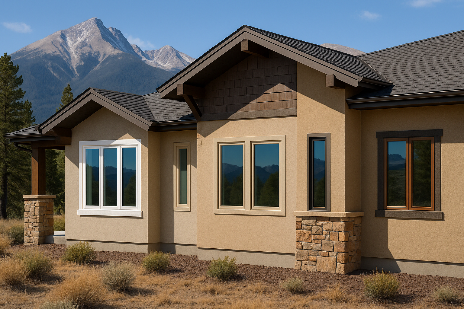 Denver window contractor explaining energy-efficient window options to homeowner