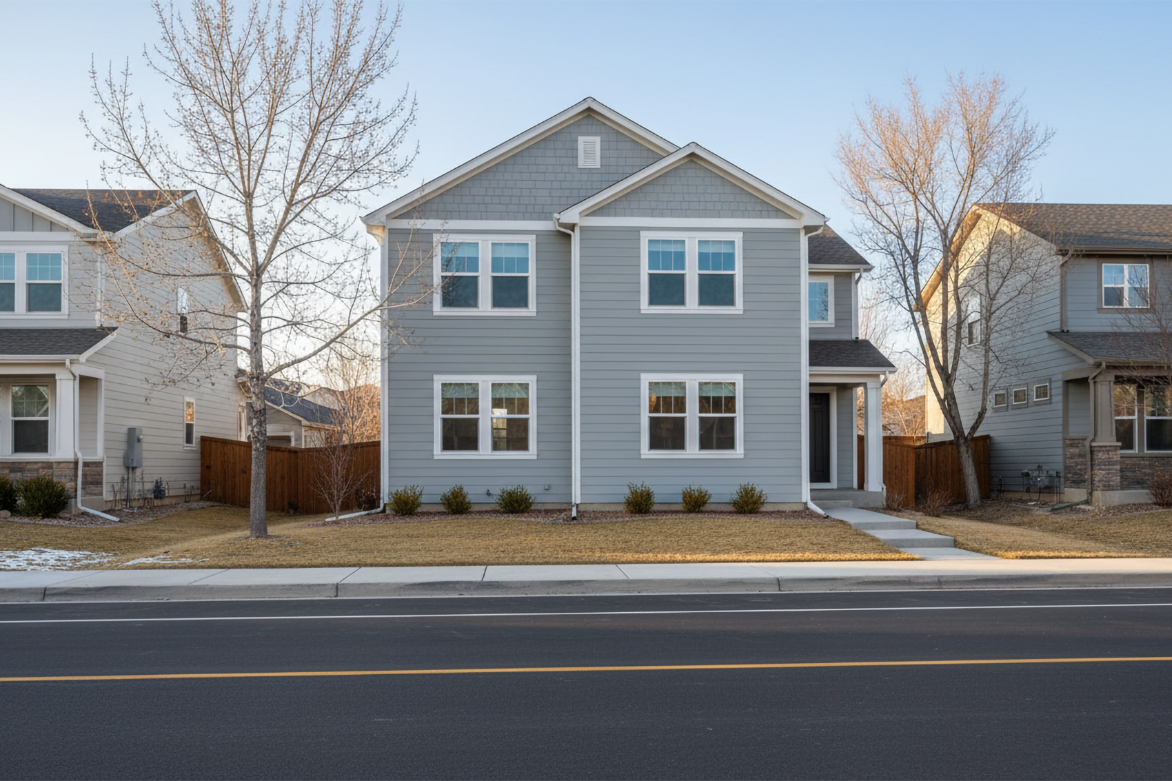 Professional installers leveling double hung windows during installation in Colorado mountain home