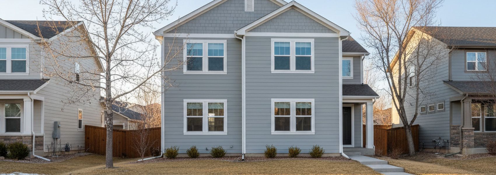 Colorado suburban homes highlighting energy efficient replacement windows