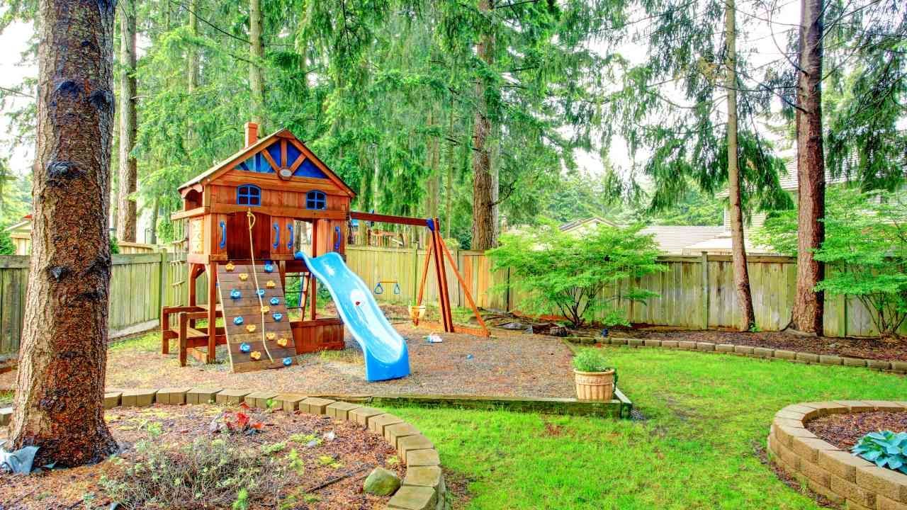Kid-friendly backyard
