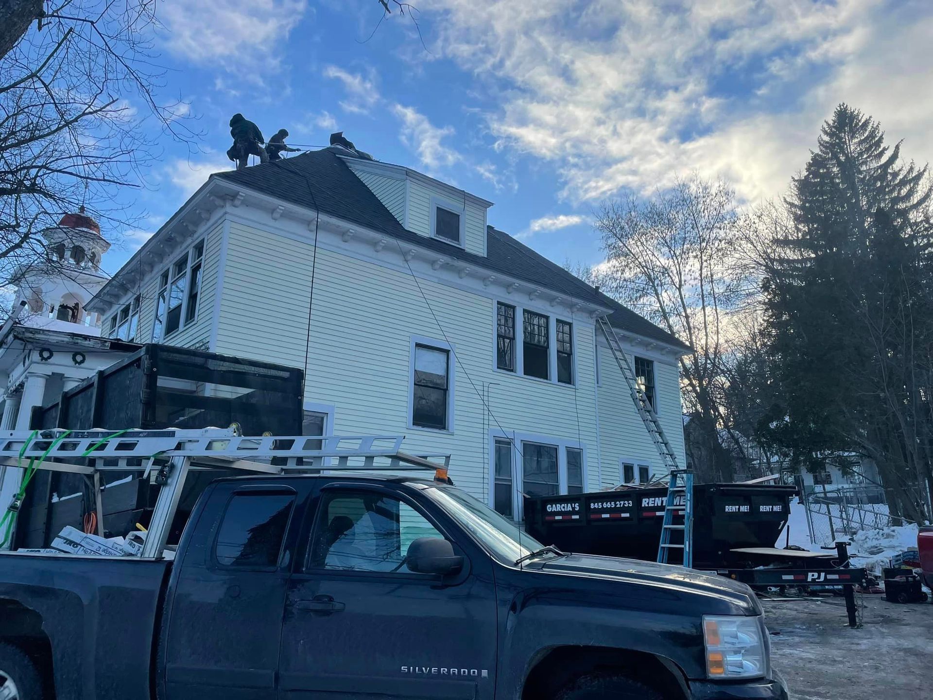 Man Repairing Something On The Roof | Wurtsboro, NY | Level 5 Renovations