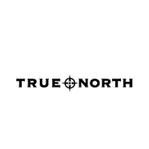 The true north logo is black and white on a white background.