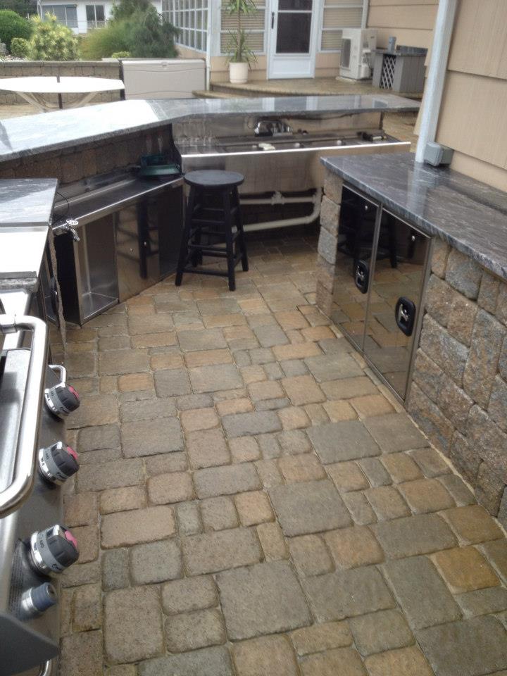 After Outdoor Kitchen BBQ — Tenafly, NJ — DeCarlo Landscaping Design