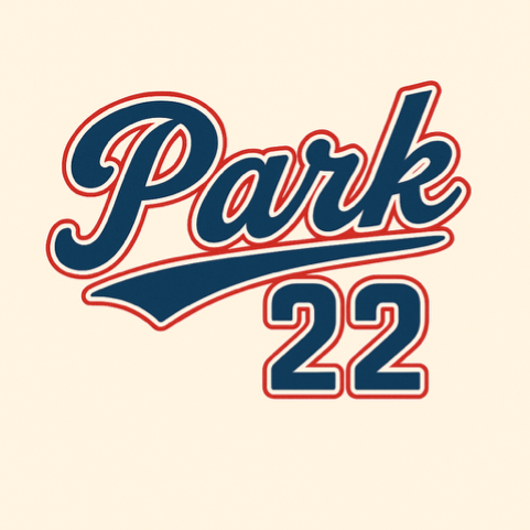 A baseball logo for park 22 with the number 22