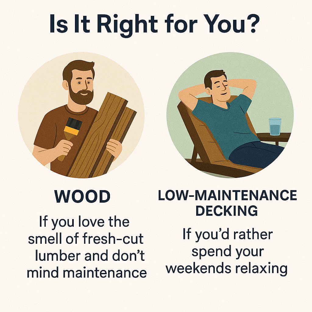 wood vs low maintenance deck