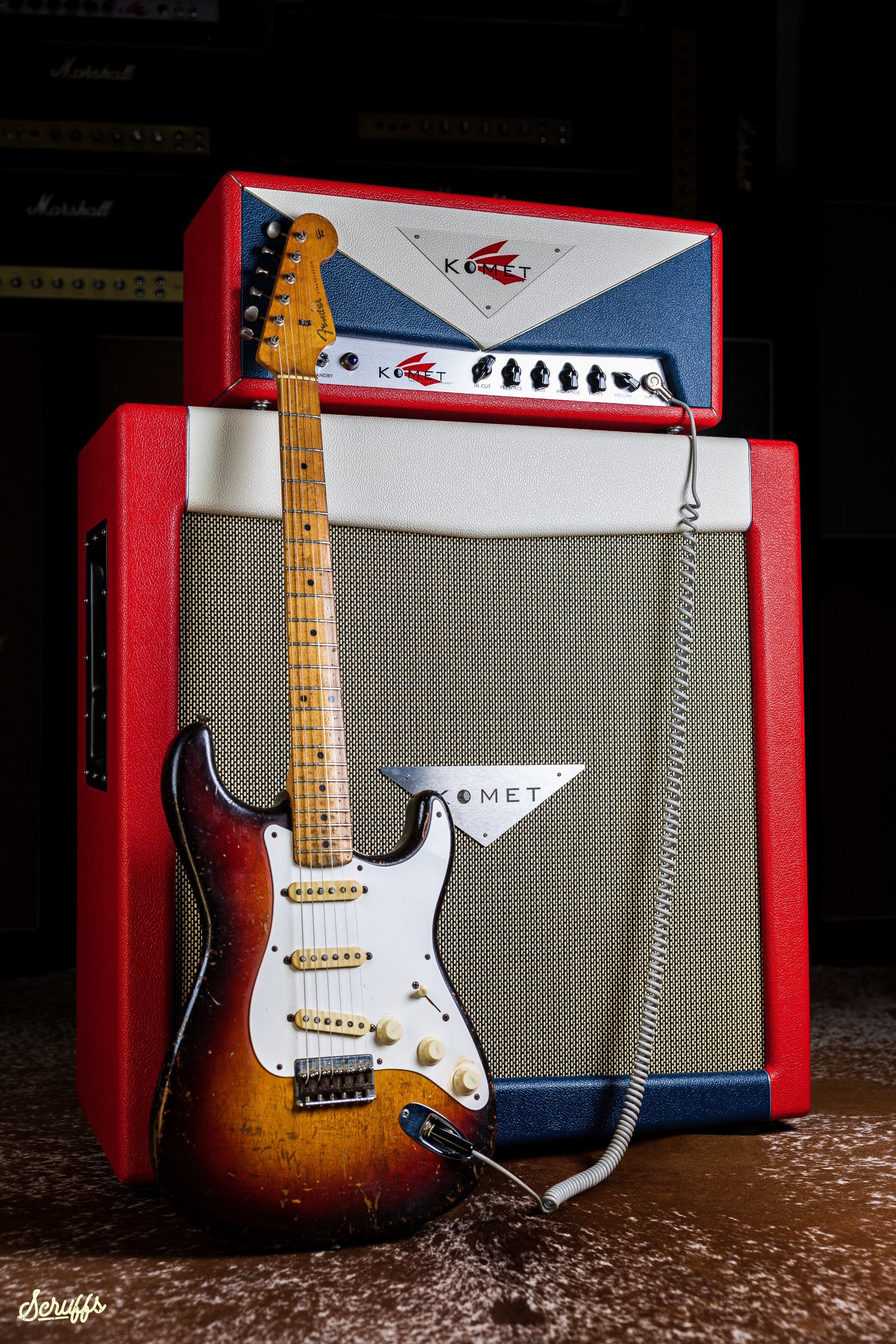 Komet amp and Stratocaster