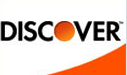 The logo for discover is orange and white with an orange circle in the middle.