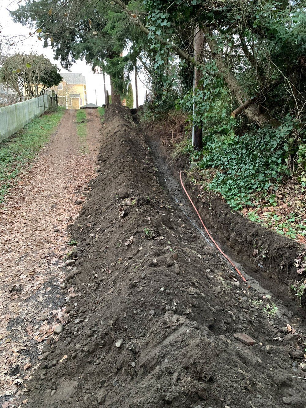 Water Service Trench — Snohomish, WA, — Smokey’s Tractor Werx & Excavation Inc.