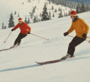 Skiiers in the berkshires