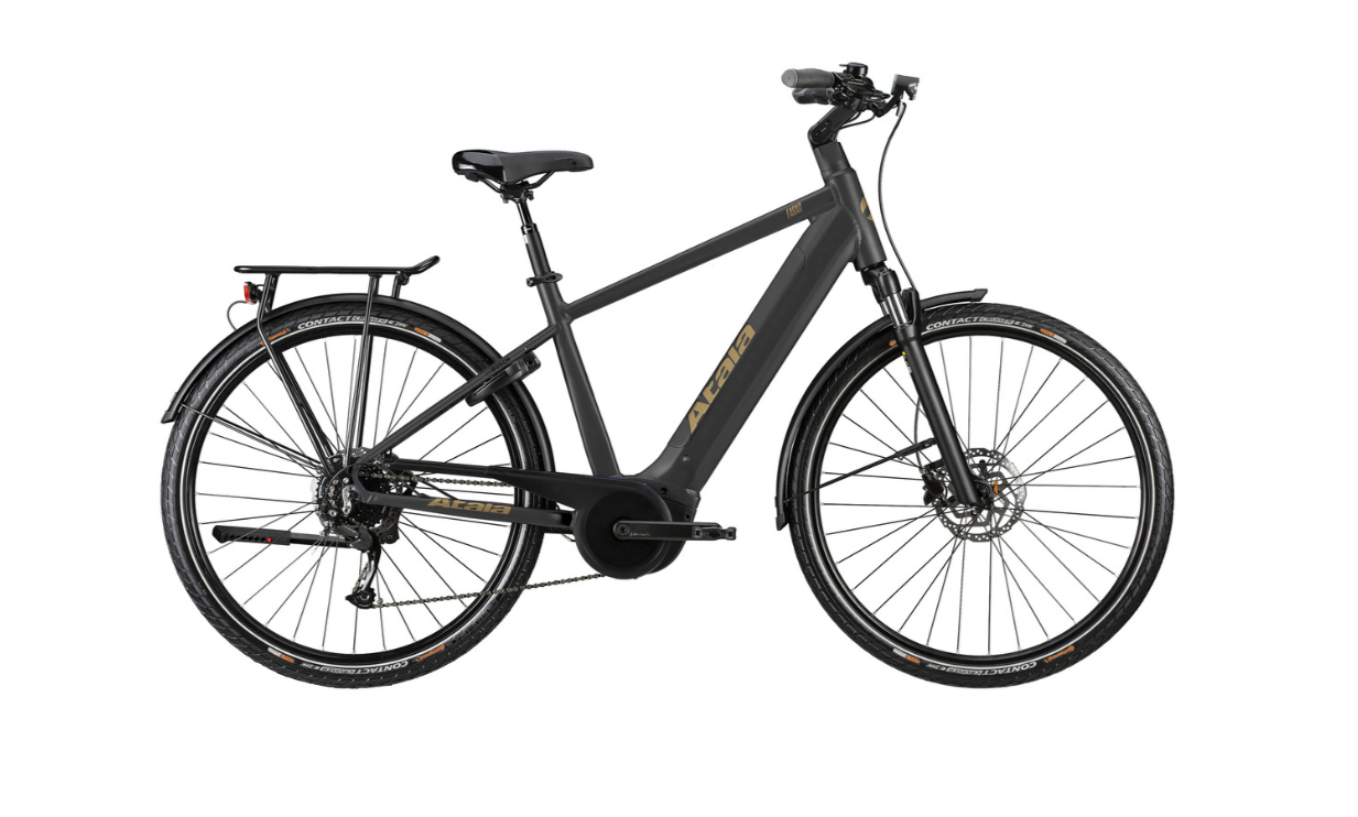 bici da trekking blu acceso