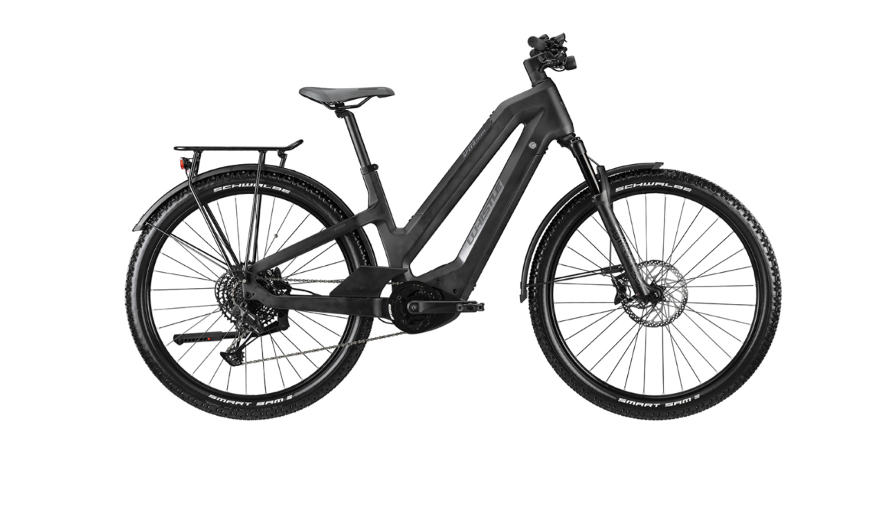 bici da trekking grigia scura