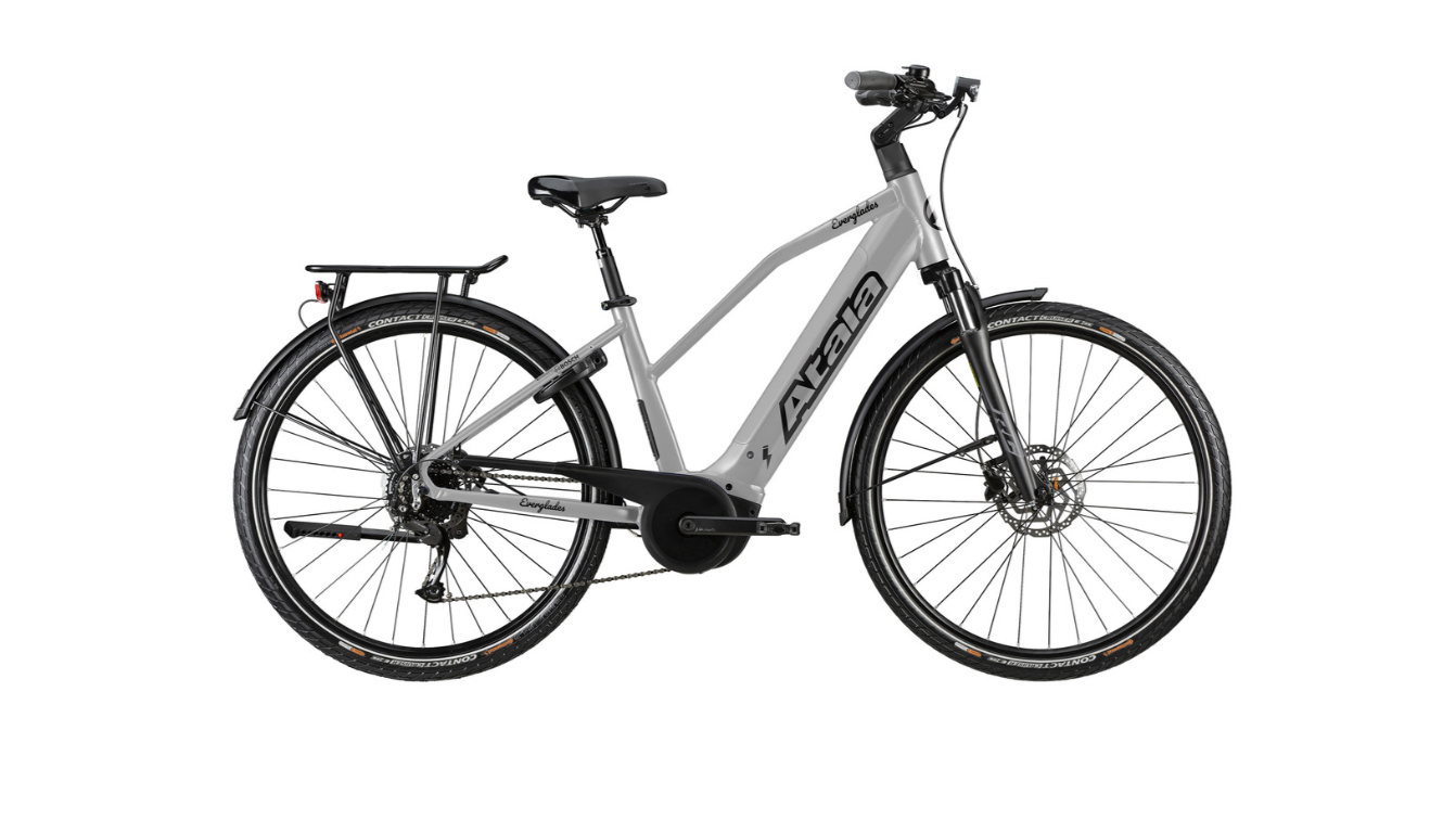 bici da trekking grigio metallizzato