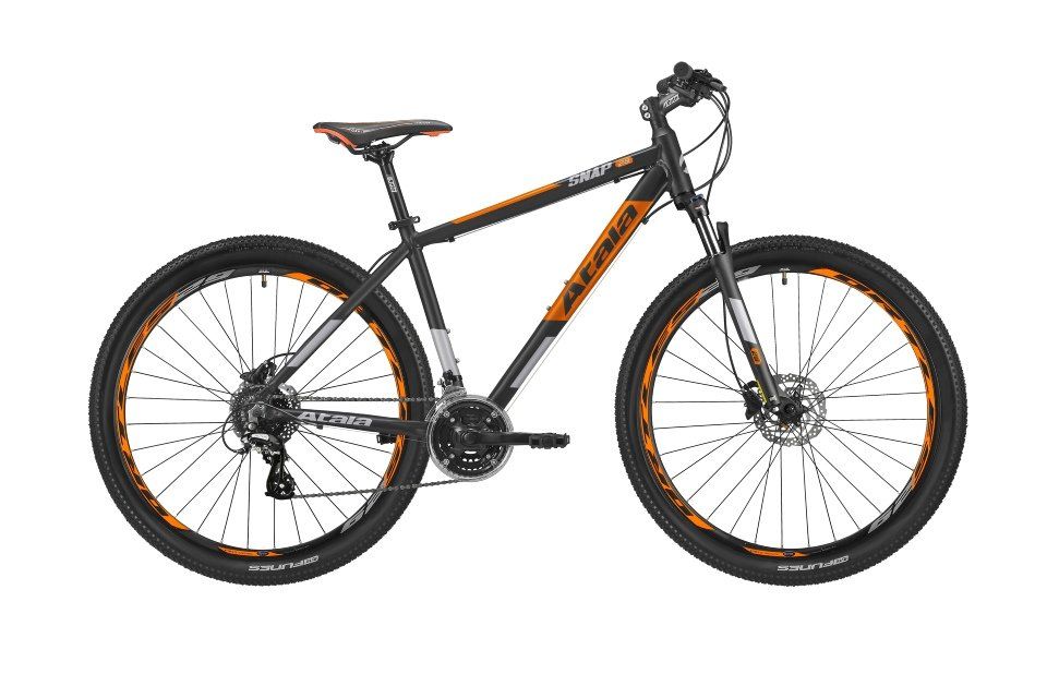 mountain bike nera e arancio